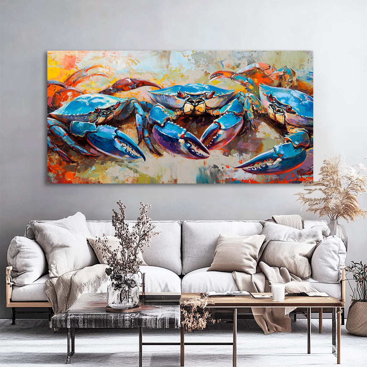 Navy Blue Coastal Animals Wall Art Canvas Painting Prints Artwor Office Bedroom Living Room Decor