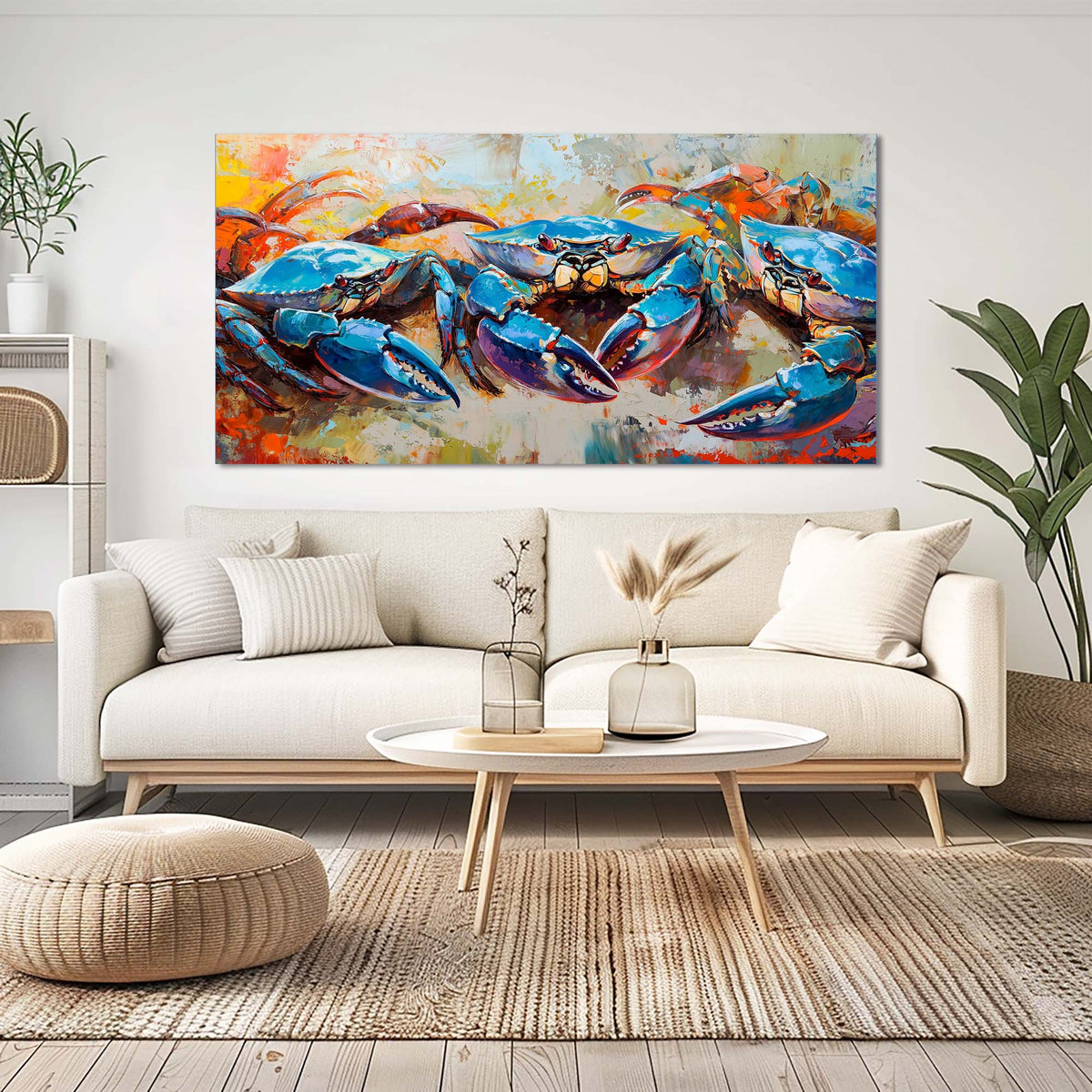 Navy Blue Coastal Animals Wall Art Canvas Painting Prints Artwor Office Bedroom Living Room Decor
