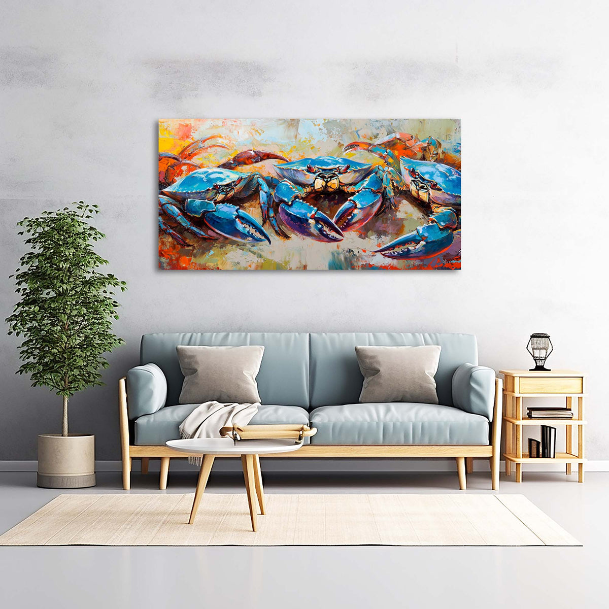 Navy Blue Coastal Animals Wall Art Canvas Painting Prints Artwor Office Bedroom Living Room Decor