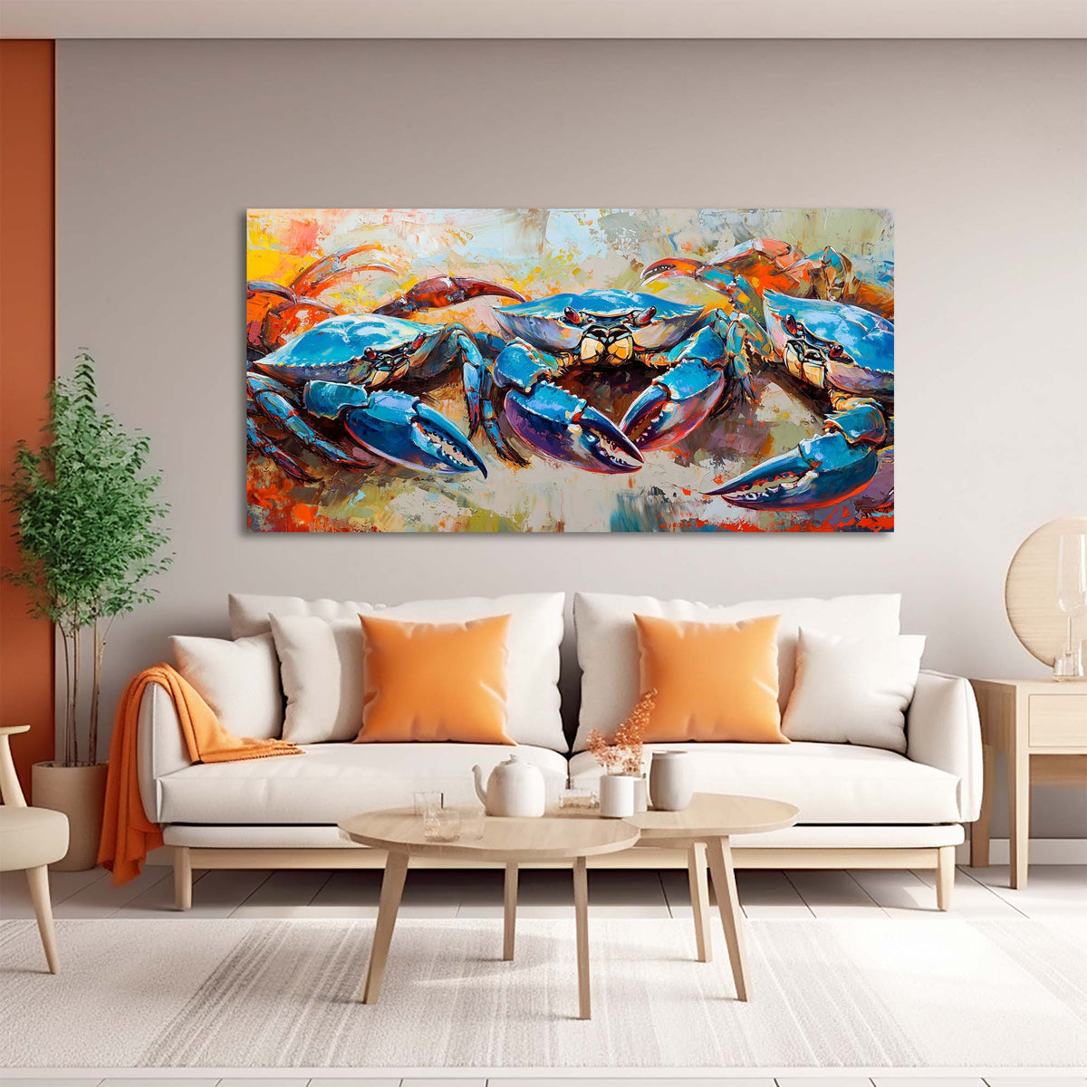 Navy Blue Coastal Animals Wall Art Canvas Painting Prints Artwor Office Bedroom Living Room Decor
