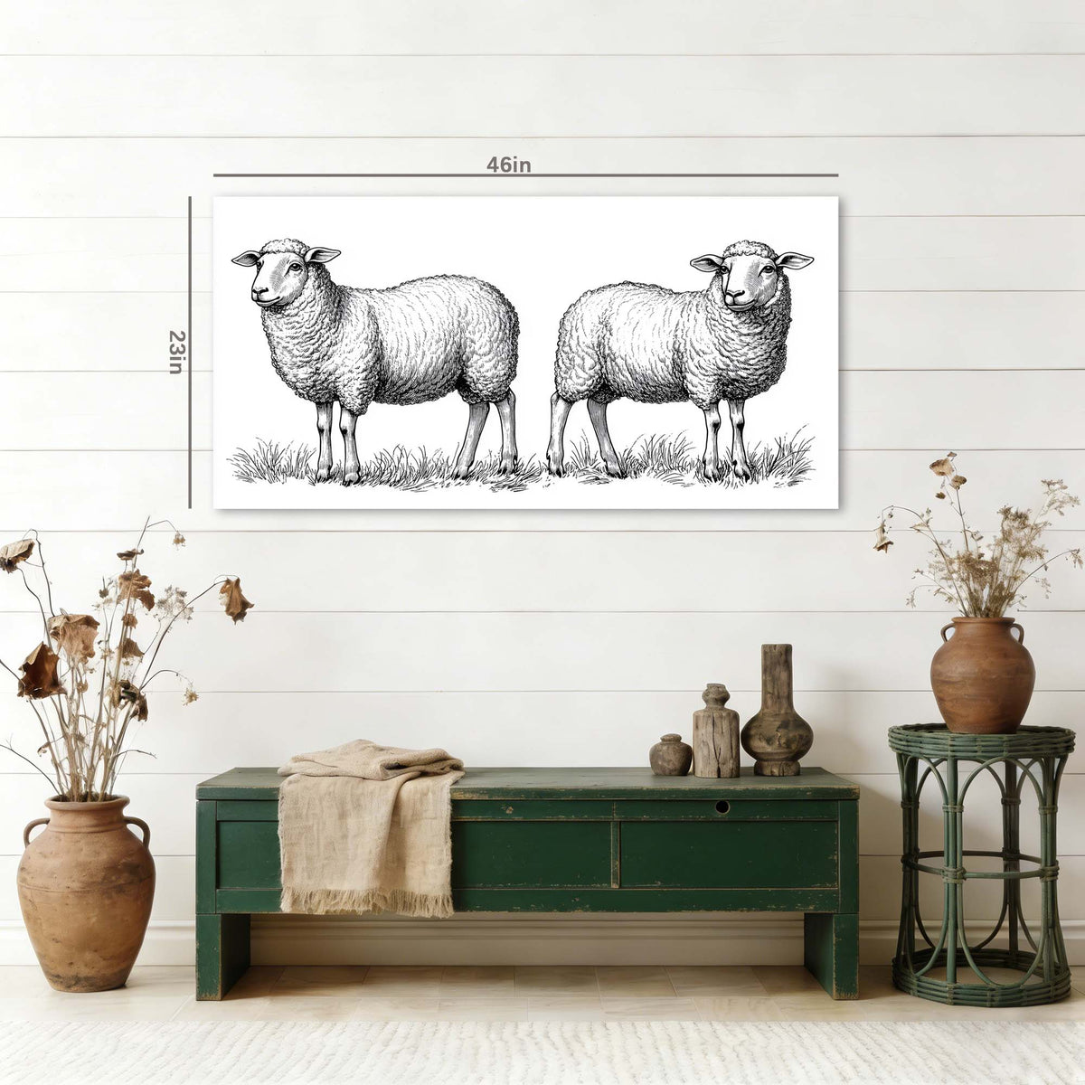 Khaki Black and White Animals Wall Art Art Deco Painting Prints Canvas Artwork Living Room Family Bedroom Office Decor