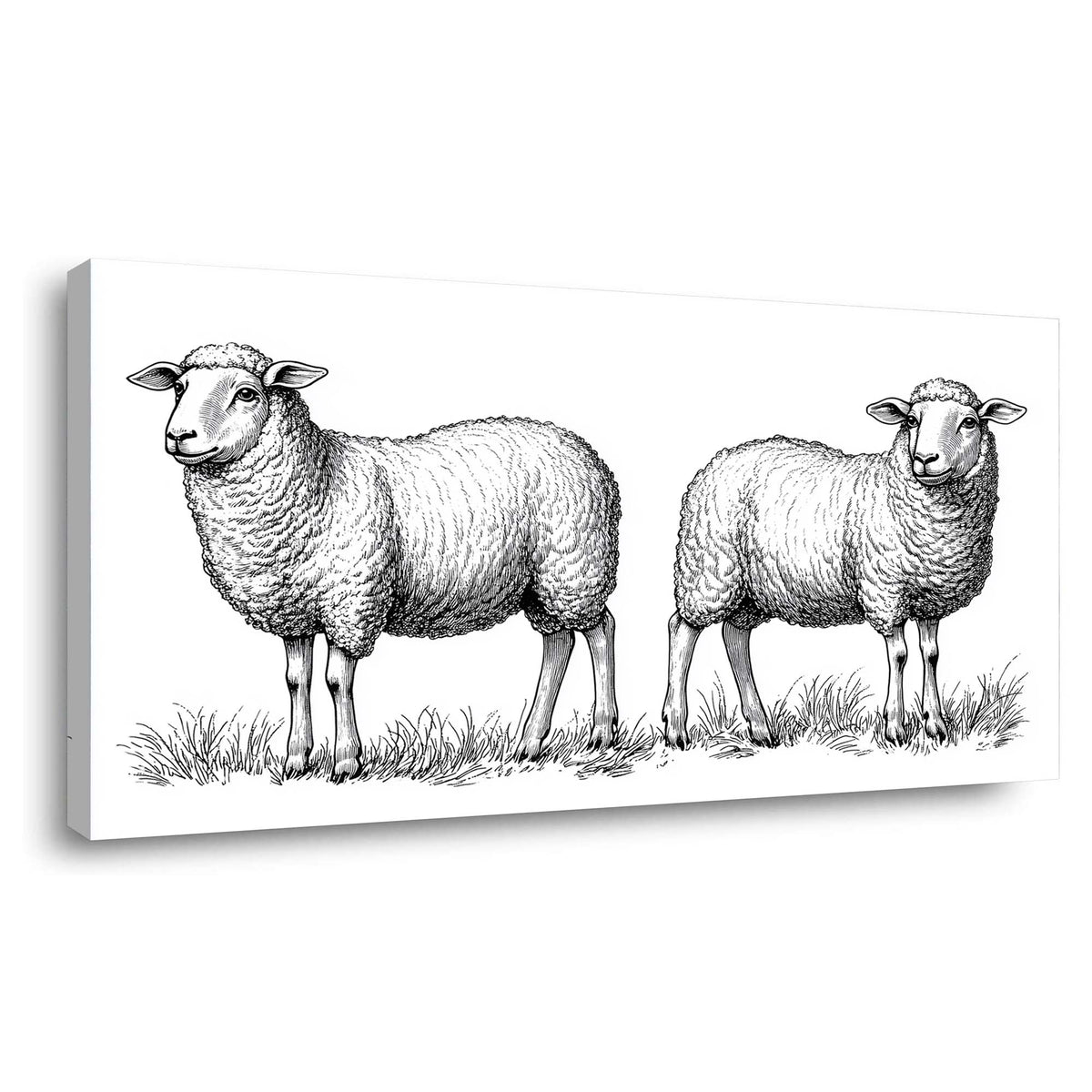 Khaki Black and White Animals Wall Art Art Deco Painting Prints Canvas Artwork Living Room Family Bedroom Office Decor