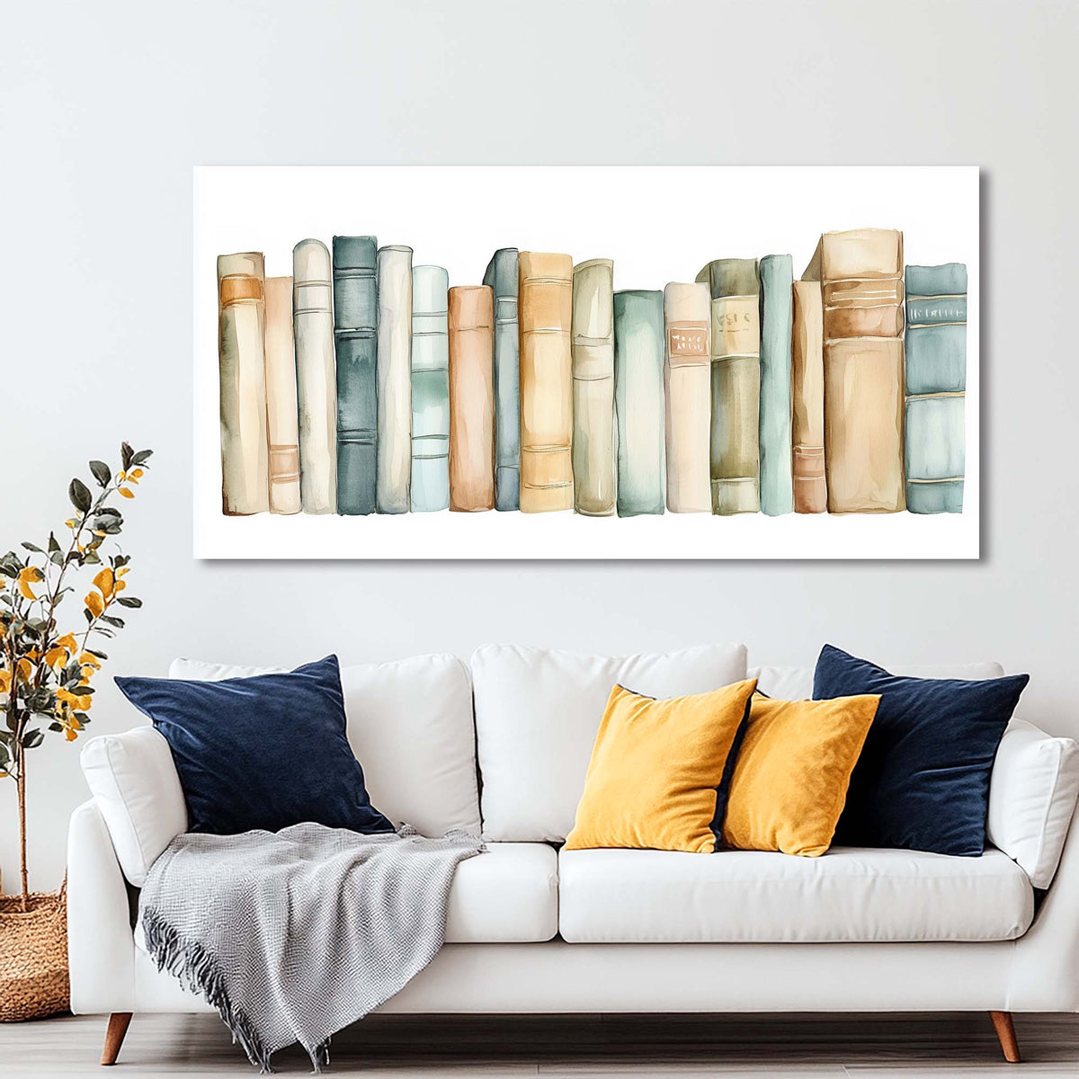 White Pretty Vintage Canvas Wall Art for Living Room Prints Artwork Bedroom Office Decor