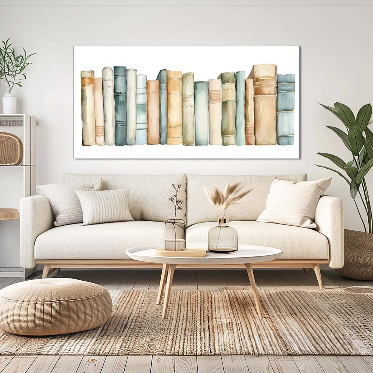 White Pretty Vintage Canvas Wall Art for Living Room Prints Artwork Bedroom Office Decor