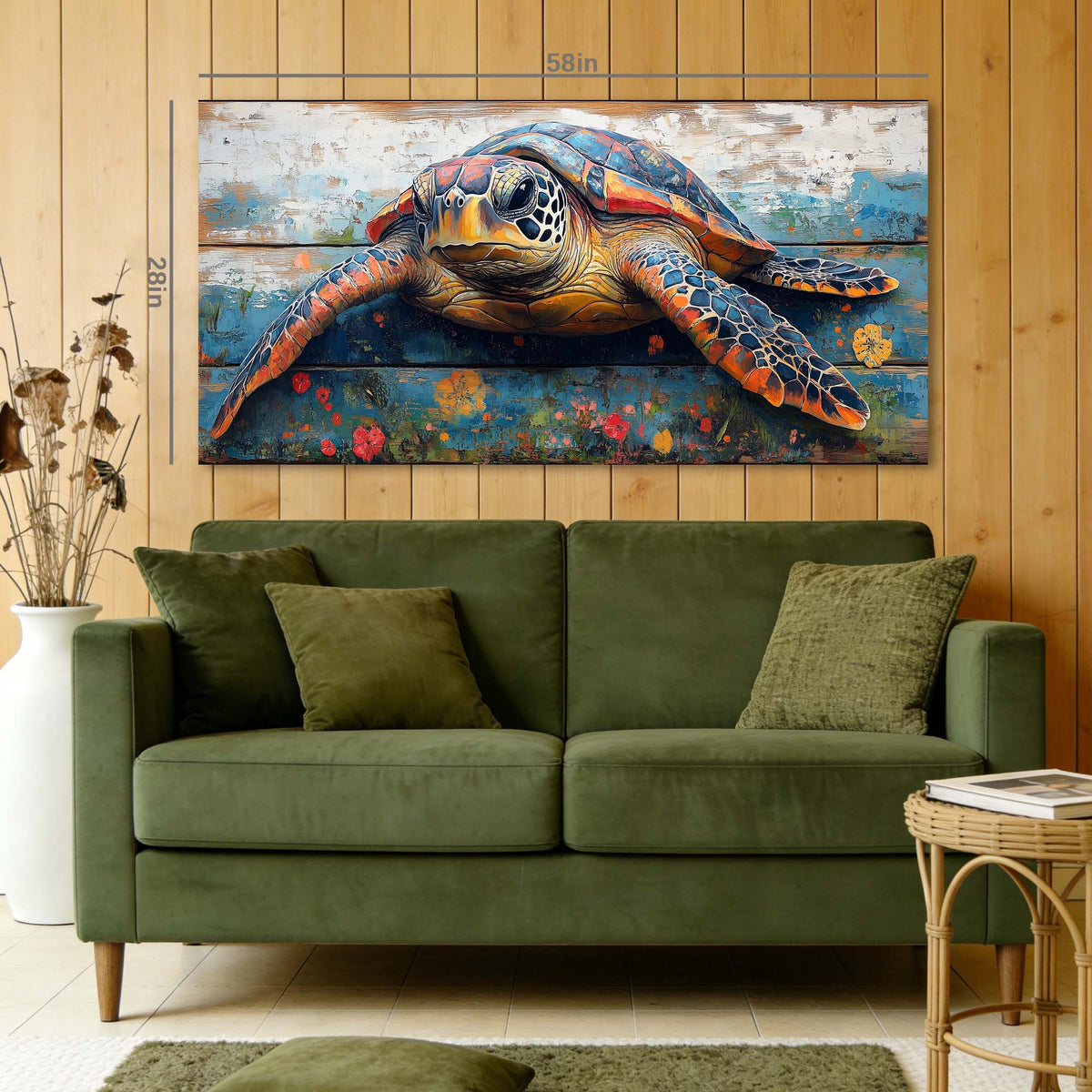 Red Tropical Animals Canvas Wall Art for Living Room Prints Artwork Bedroom Office Decor