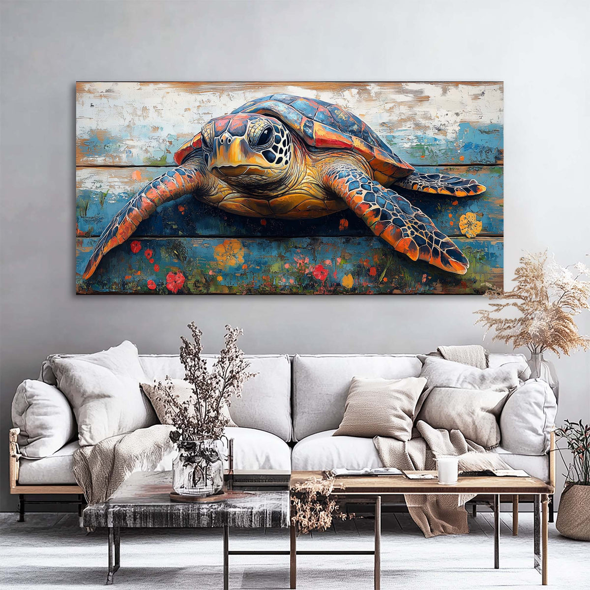 Red Tropical Animals Canvas Wall Art for Living Room Prints Artwork Bedroom Office Decor