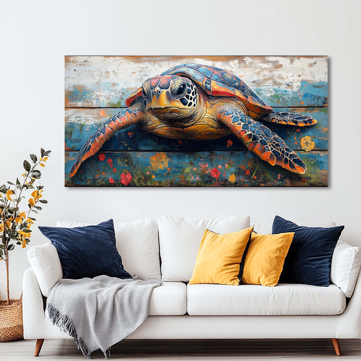 Red Tropical Animals Canvas Wall Art for Living Room Prints Artwork Bedroom Office Decor