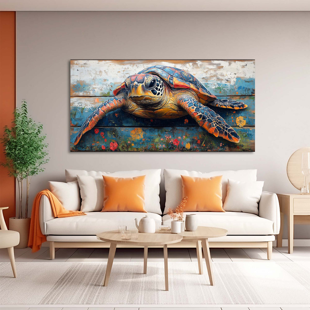 Red Tropical Animals Canvas Wall Art for Living Room Prints Artwork Bedroom Office Decor