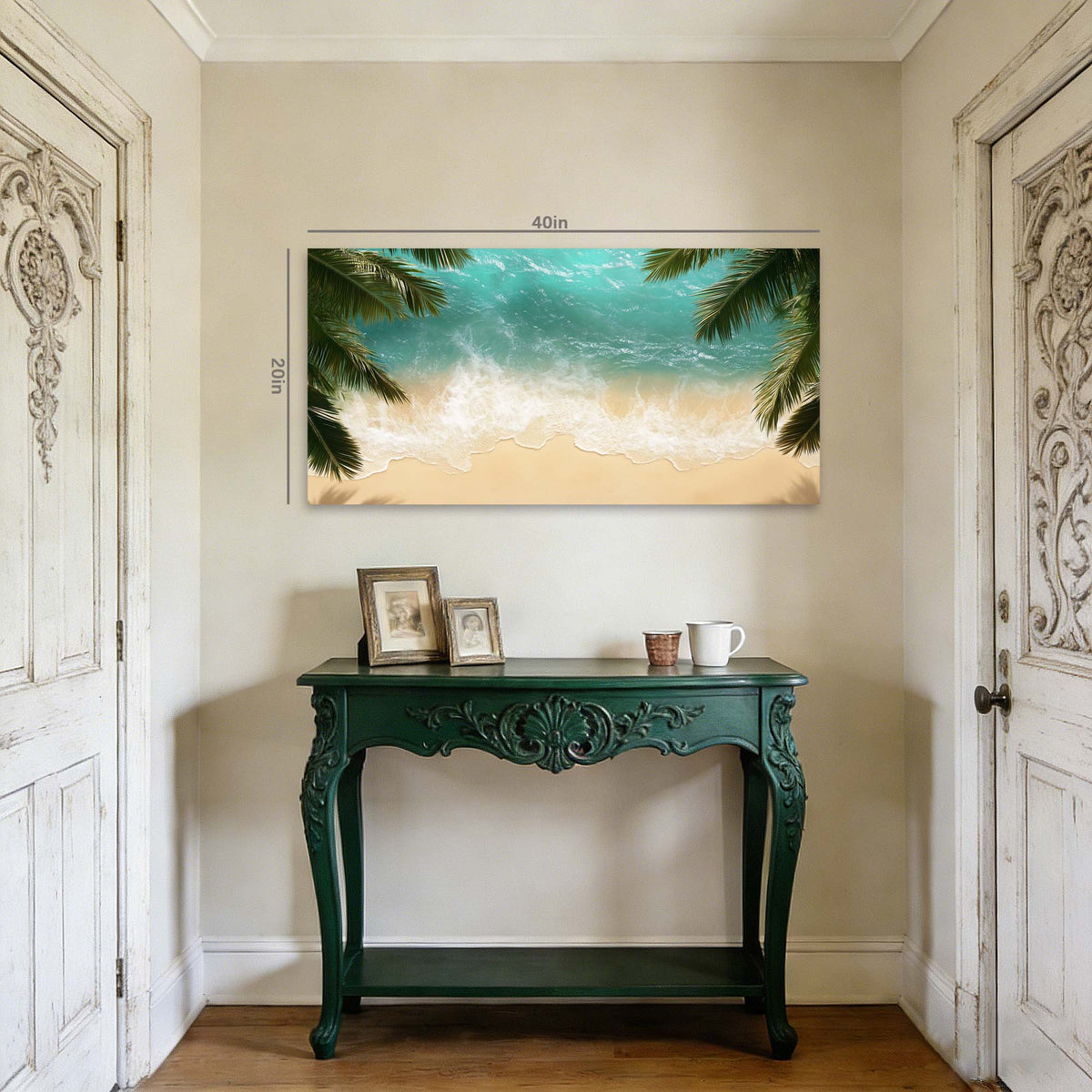 Blue Tropical Nature Wall Art Art Deco Painting Prints Canvas Artwork Living Room Family Bedroom Office Decor