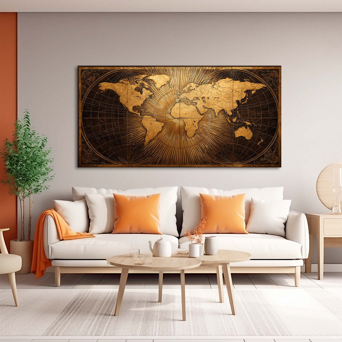 Navy Blue Maps Wall Art Paintings Print Canvas Painting Prints Modern Artwork Office Living Room Over the Couch Bedroom Decor