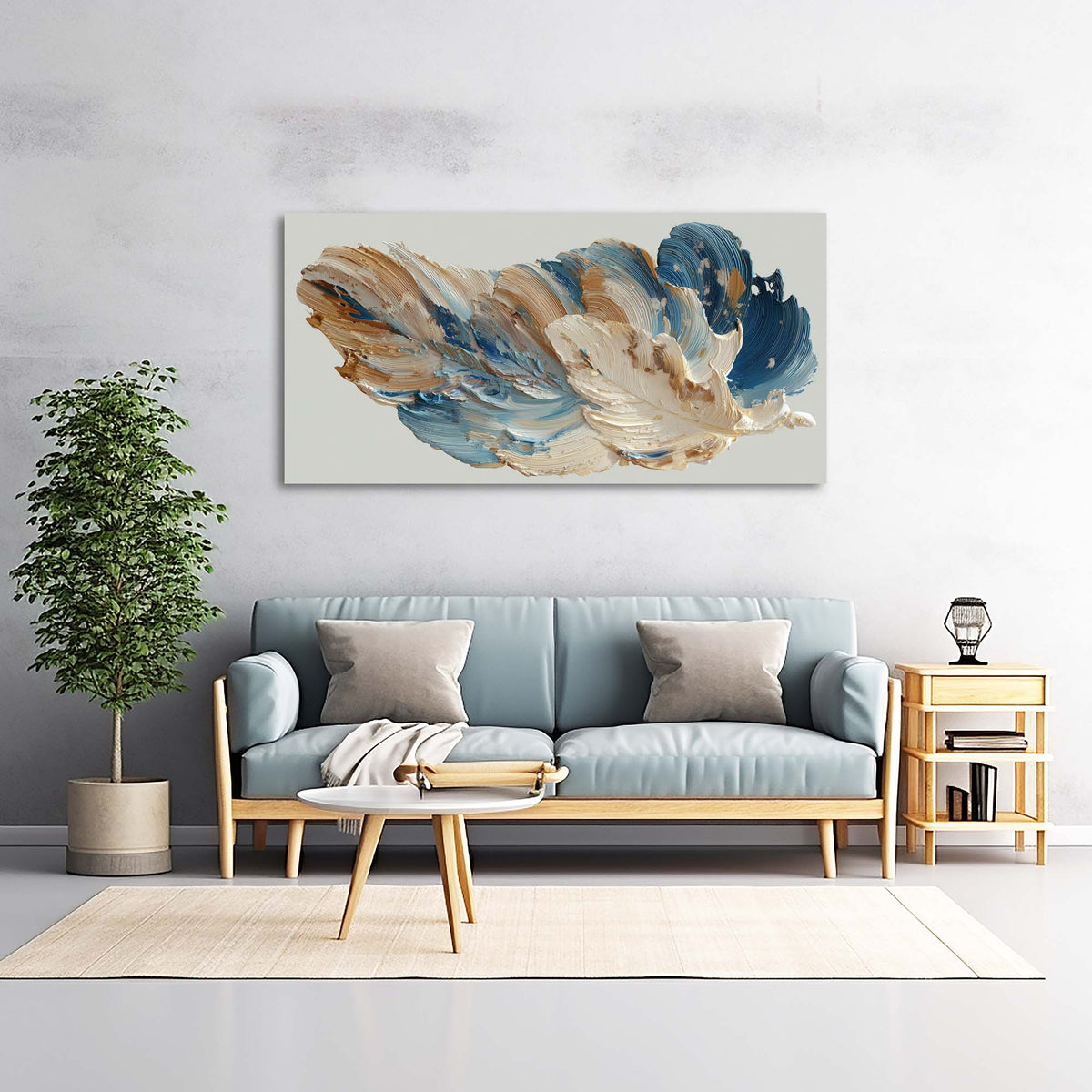 Beige Abstract Abstract Wall Art Modern Canvas Painting Prints Artwork Office Hallway Bedroom Living Room Decor