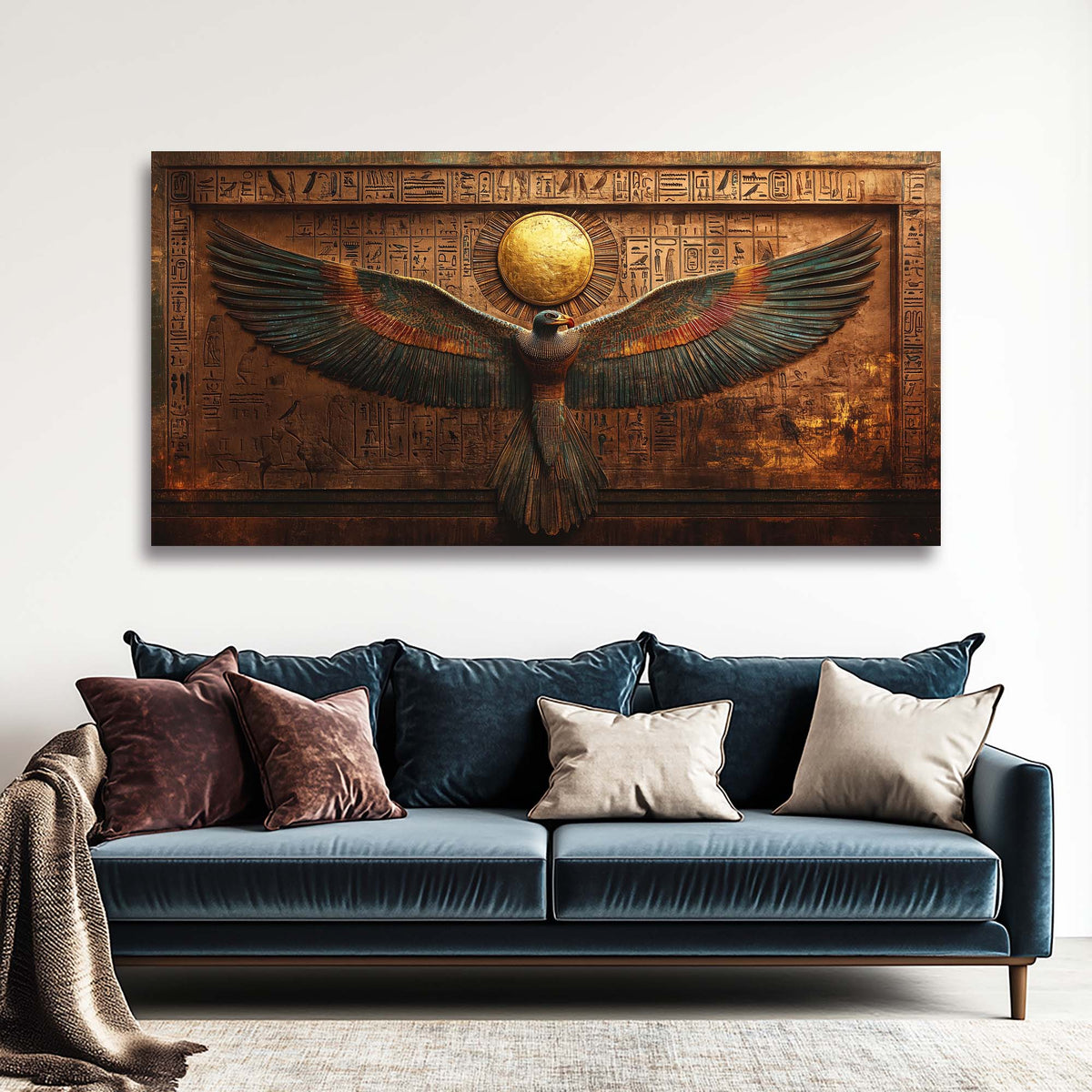 Navy Blue Religious Wall Art for Living Room Canvas Painting Prints Art Deco Artwork Office Bedroom Decor