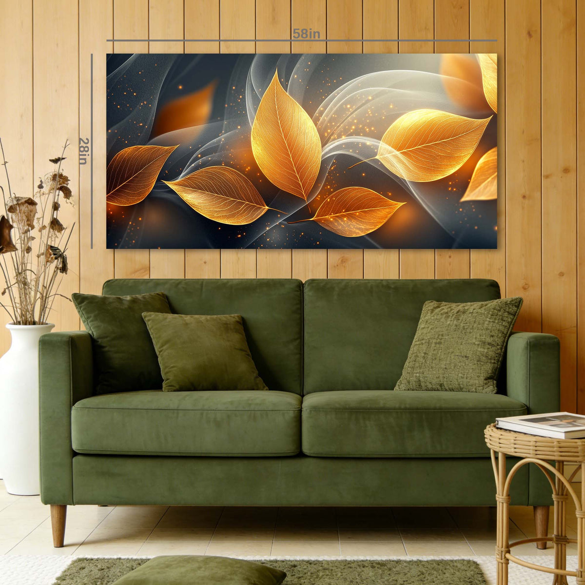 Gold Fantasy Abstract Canvas Wall Art for Living Room Prints Artwork Bedroom Office Decor