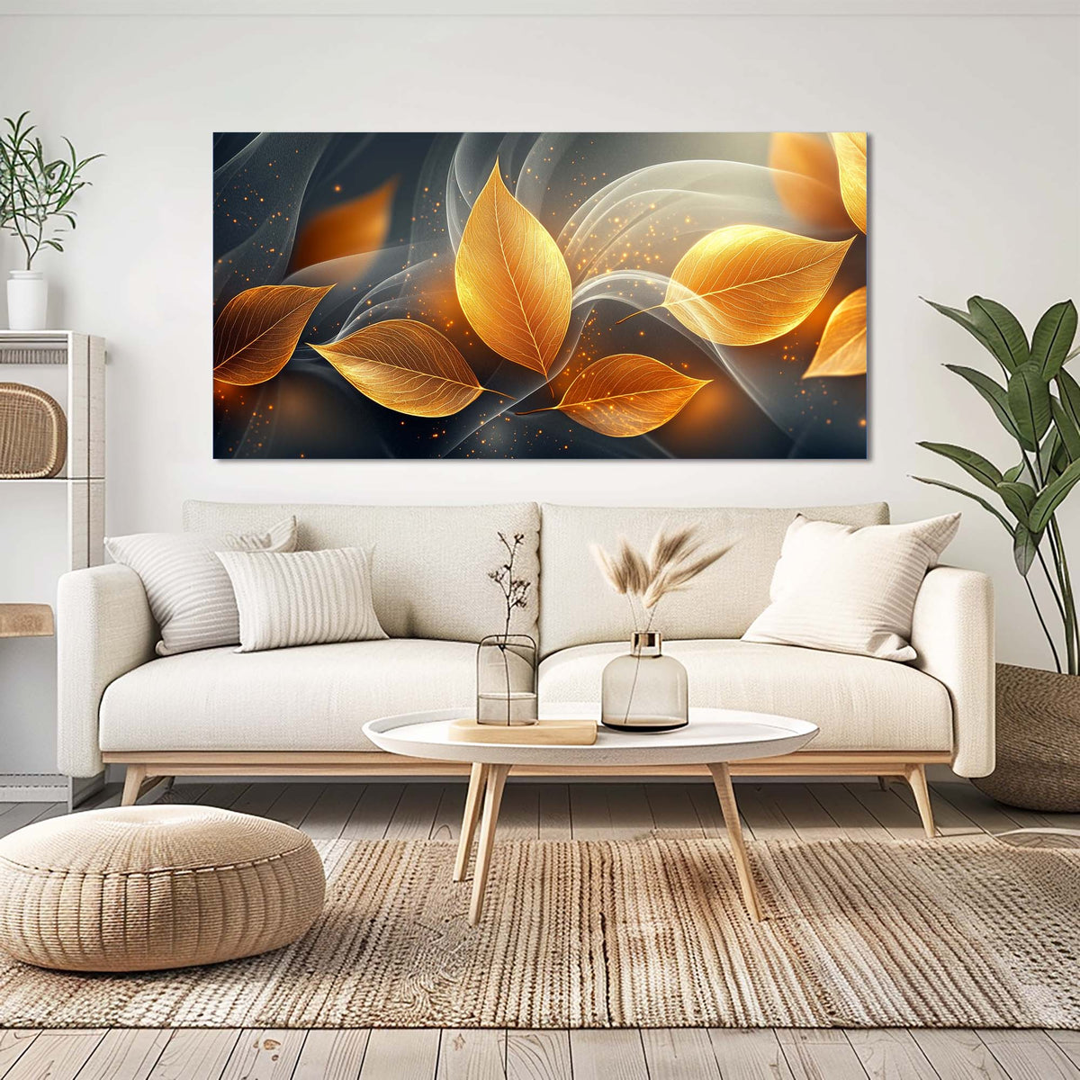 Gold Fantasy Abstract Canvas Wall Art for Living Room Prints Artwork Bedroom Office Decor