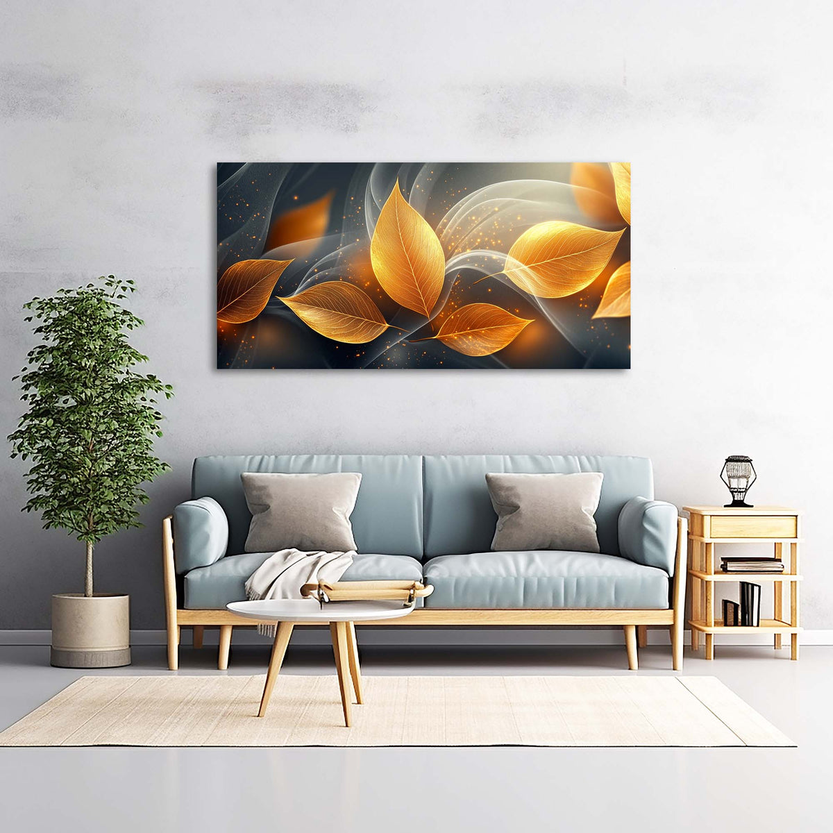 Gold Fantasy Abstract Canvas Wall Art for Living Room Prints Artwork Bedroom Office Decor