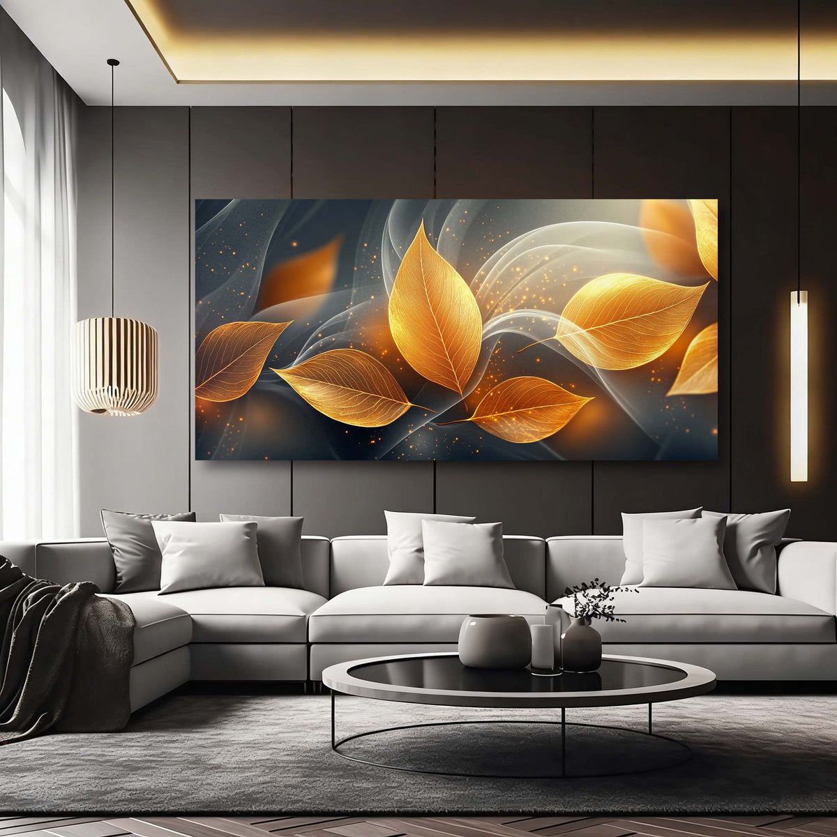 Gold Fantasy Abstract Canvas Wall Art for Living Room Prints Artwork Bedroom Office Decor