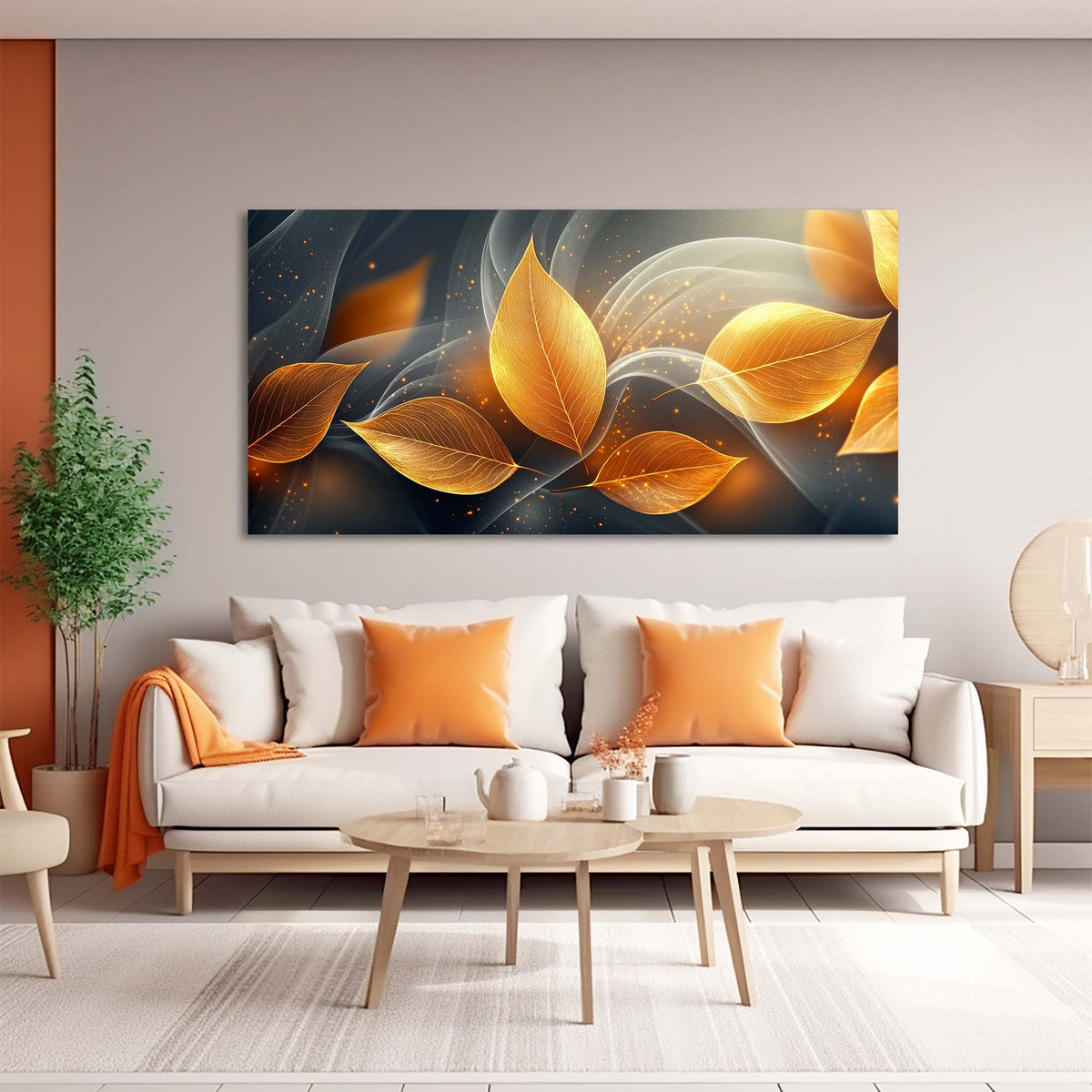 Gold Fantasy Abstract Canvas Wall Art for Living Room Prints Artwork Bedroom Office Decor