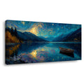 Navy Blue Nature Wall Art for Living Room Canvas Painting Prints Art Deco Artwork Office Bedroom Decor