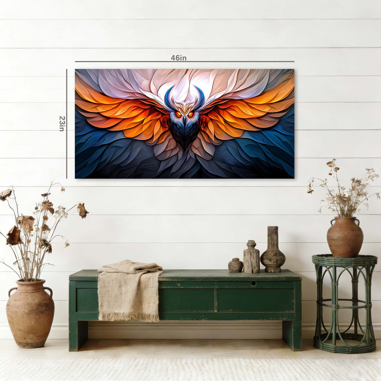 Orange Fantasy Abstract Canvas Wall Art for Living Room Prints Artwork Bedroom Office Decor