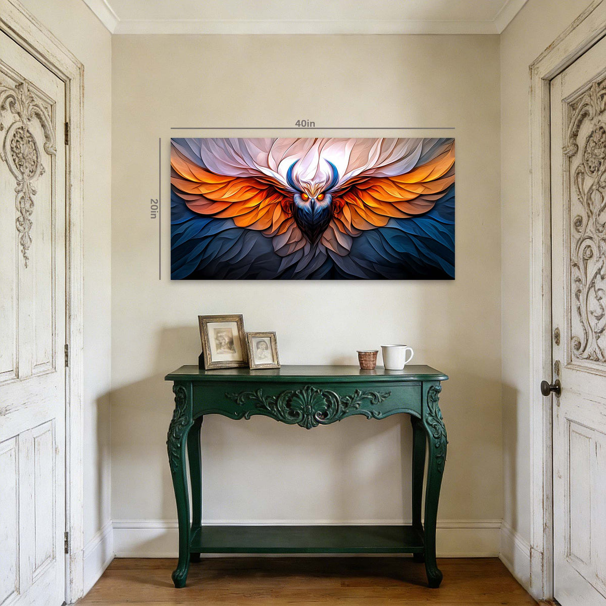 Orange Fantasy Abstract Canvas Wall Art for Living Room Prints Artwork Bedroom Office Decor