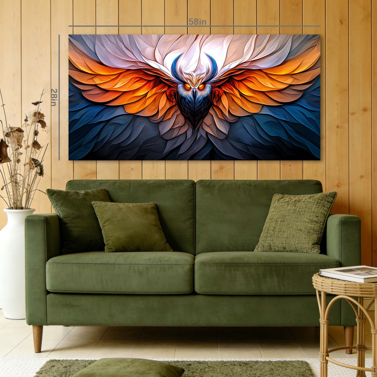Orange Fantasy Abstract Canvas Wall Art for Living Room Prints Artwork Bedroom Office Decor