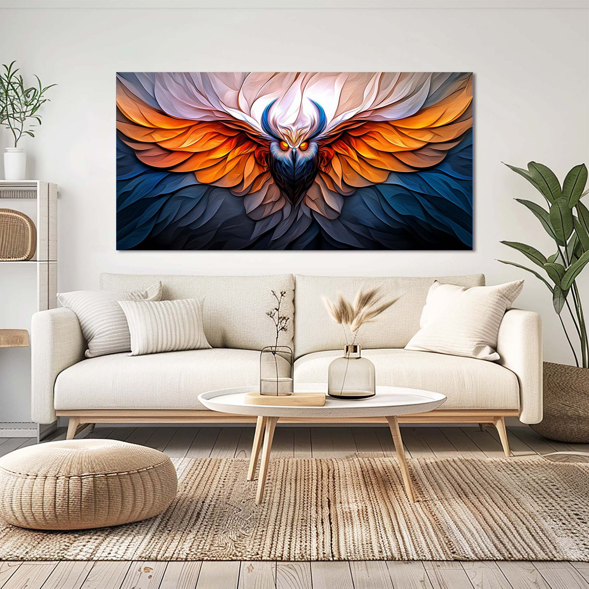 Orange Fantasy Abstract Canvas Wall Art for Living Room Prints Artwork Bedroom Office Decor