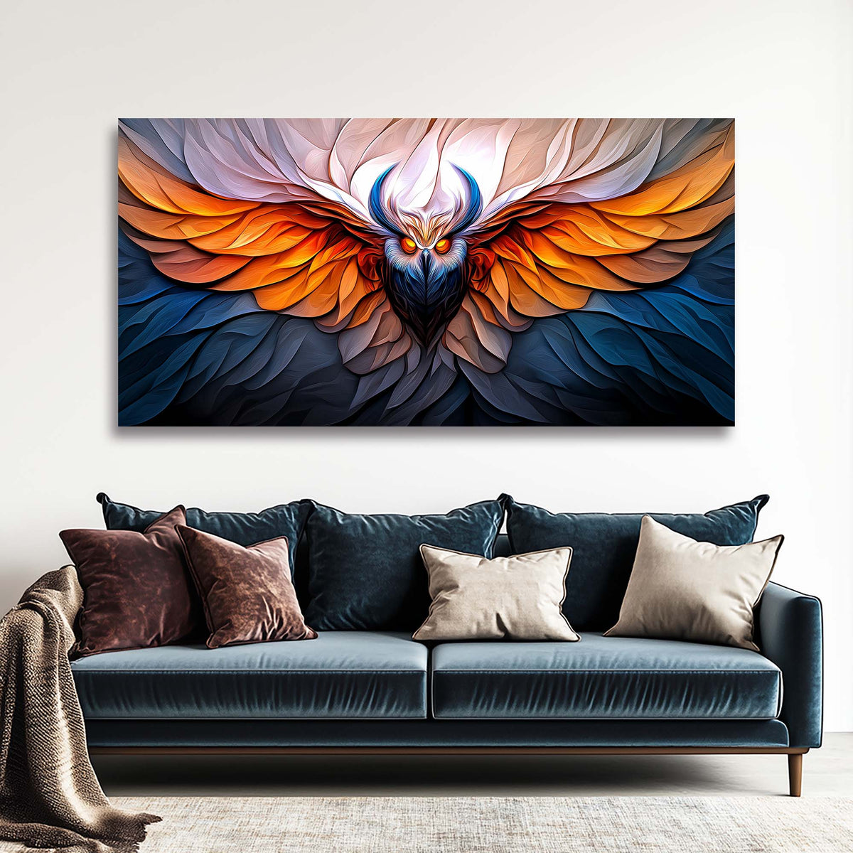 Orange Fantasy Abstract Canvas Wall Art for Living Room Prints Artwork Bedroom Office Decor