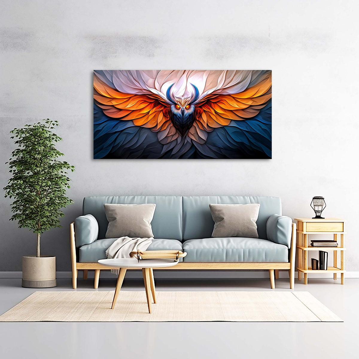 Orange Fantasy Abstract Canvas Wall Art for Living Room Prints Artwork Bedroom Office Decor