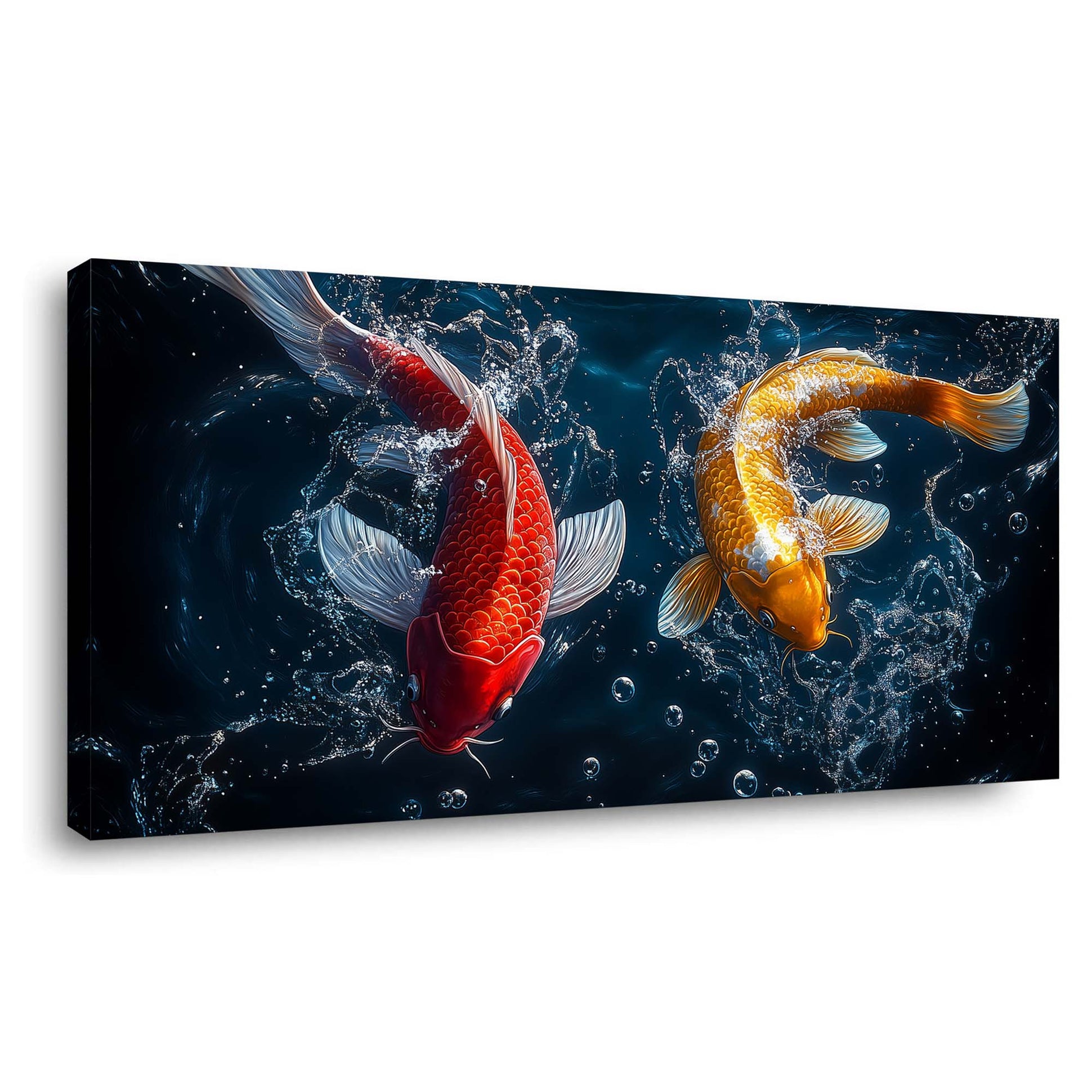 Navy Blue Asian Animals Wall Art Canvas Painting Prints Artwor Office Bedroom Living Room Decor