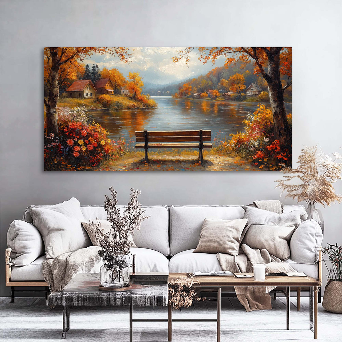 Navy Blue Floral Nature Wall Art Art Deco Painting Prints Canvas Artwork Living Room Family Bedroom Office Decor