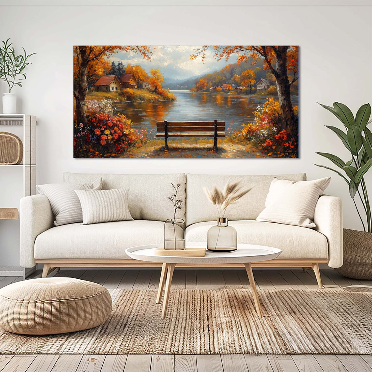 Navy Blue Floral Nature Wall Art Art Deco Painting Prints Canvas Artwork Living Room Family Bedroom Office Decor