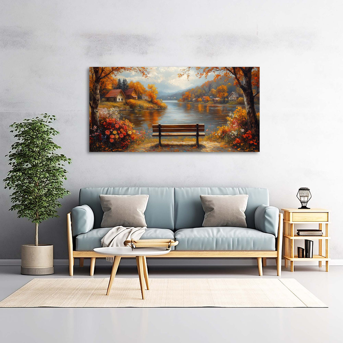Navy Blue Floral Nature Wall Art Art Deco Painting Prints Canvas Artwork Living Room Family Bedroom Office Decor