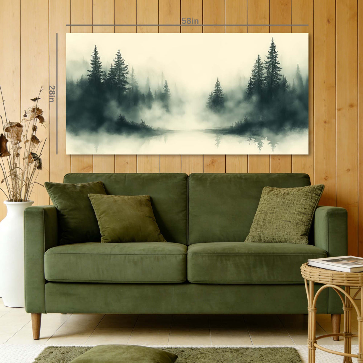 Navy Blue Nature Wall Art Paintings Print Canvas Painting Prints Modern Artwork Office Living Room Over the Couch Bedroom Decor