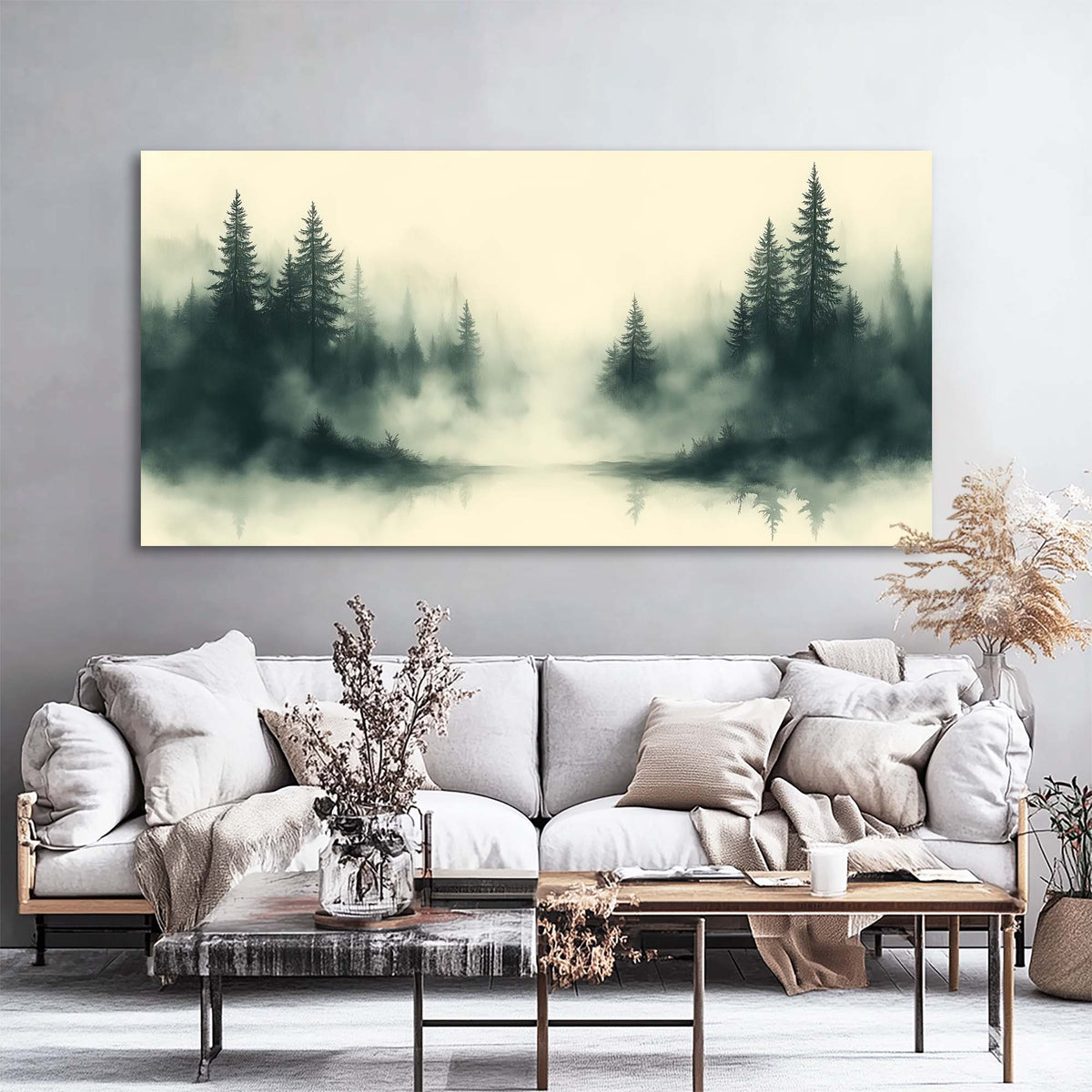 Navy Blue Nature Wall Art Paintings Print Canvas Painting Prints Modern Artwork Office Living Room Over the Couch Bedroom Decor