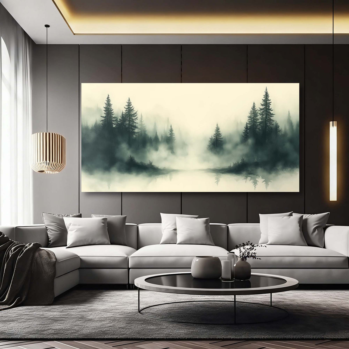 Navy Blue Nature Wall Art Paintings Print Canvas Painting Prints Modern Artwork Office Living Room Over the Couch Bedroom Decor