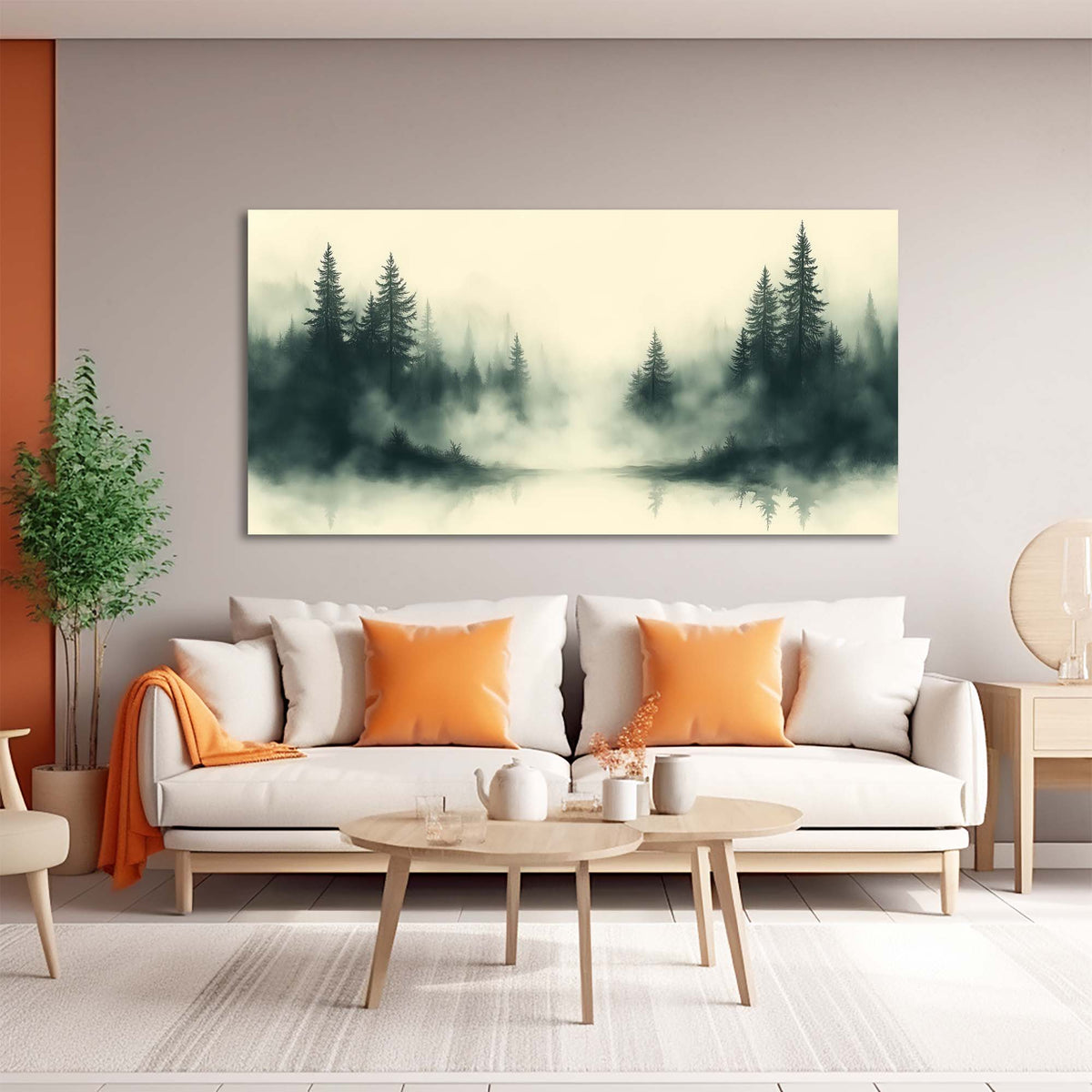 Navy Blue Nature Wall Art Paintings Print Canvas Painting Prints Modern Artwork Office Living Room Over the Couch Bedroom Decor