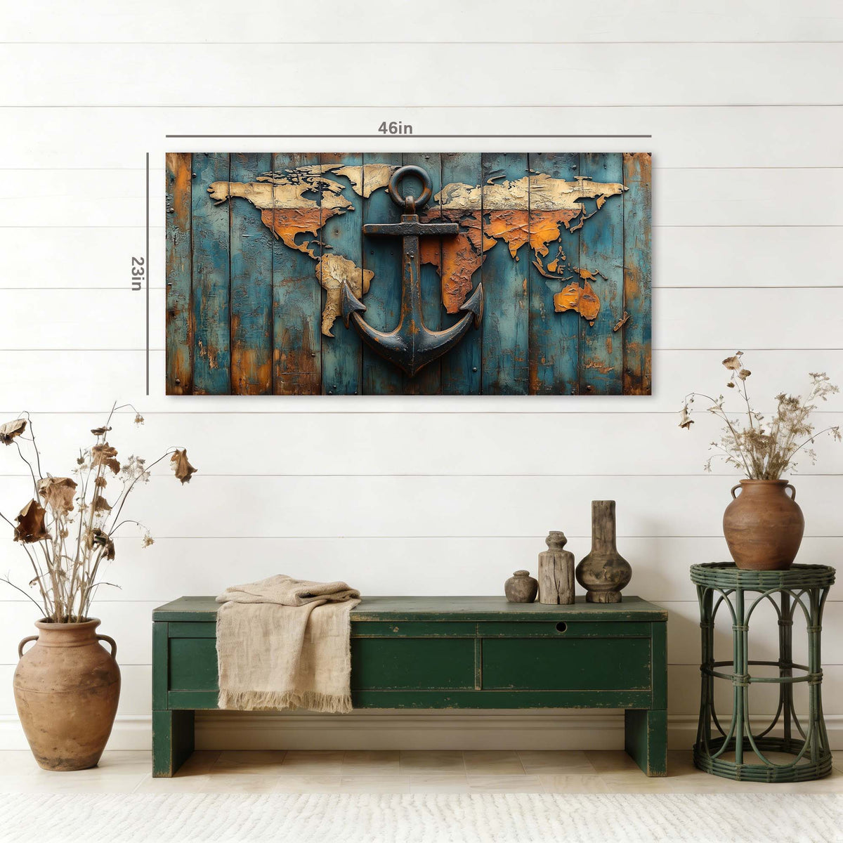 Black Nautical Maps Wall Art for Living Room Canvas Painting Prints Artwork Family Bedroom Office Decor