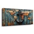 Black Nautical Maps Wall Art for Living Room Canvas Painting Prints Artwork Family Bedroom Office Decor