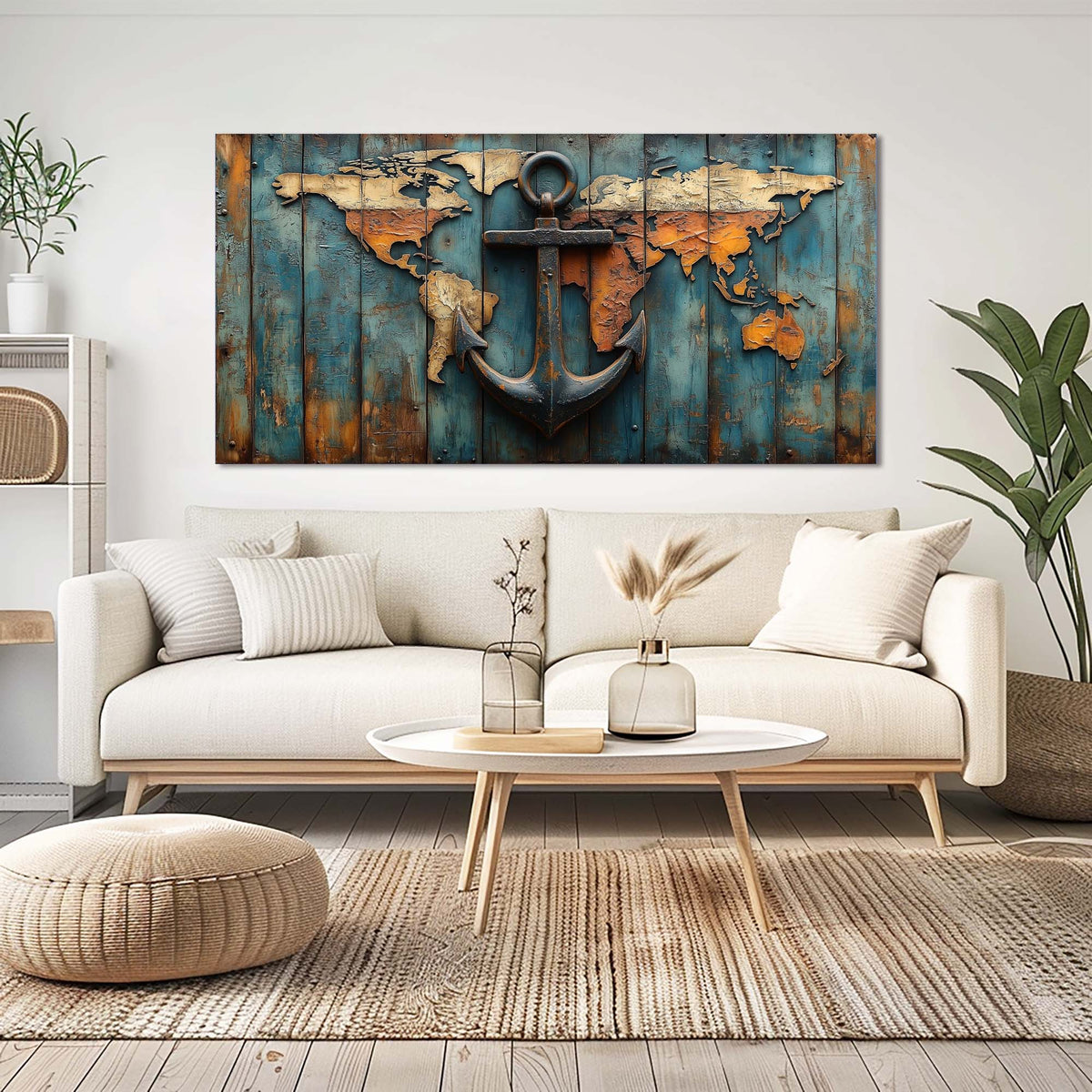 Black Nautical Maps Wall Art for Living Room Canvas Painting Prints Artwork Family Bedroom Office Decor