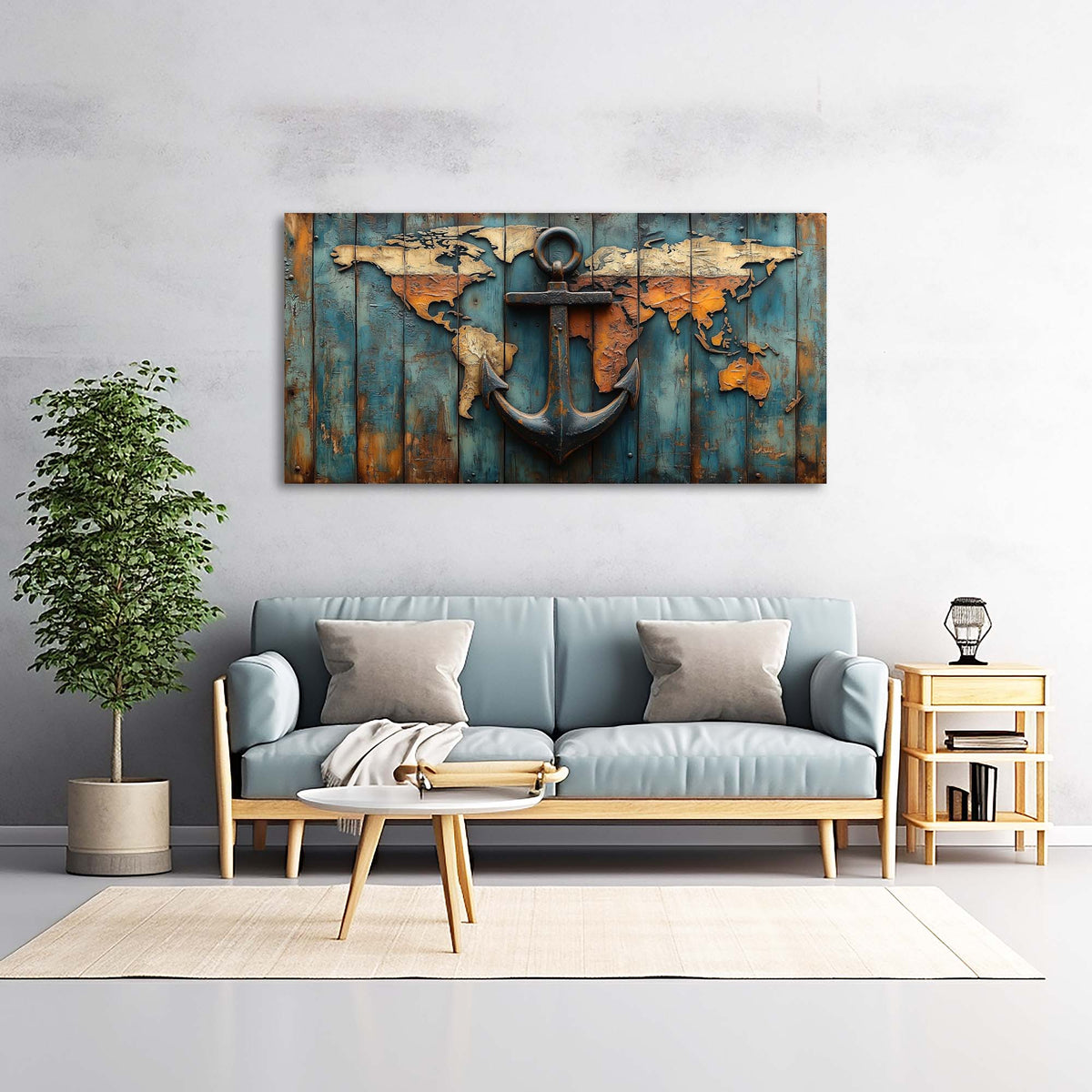 Black Nautical Maps Wall Art for Living Room Canvas Painting Prints Artwork Family Bedroom Office Decor