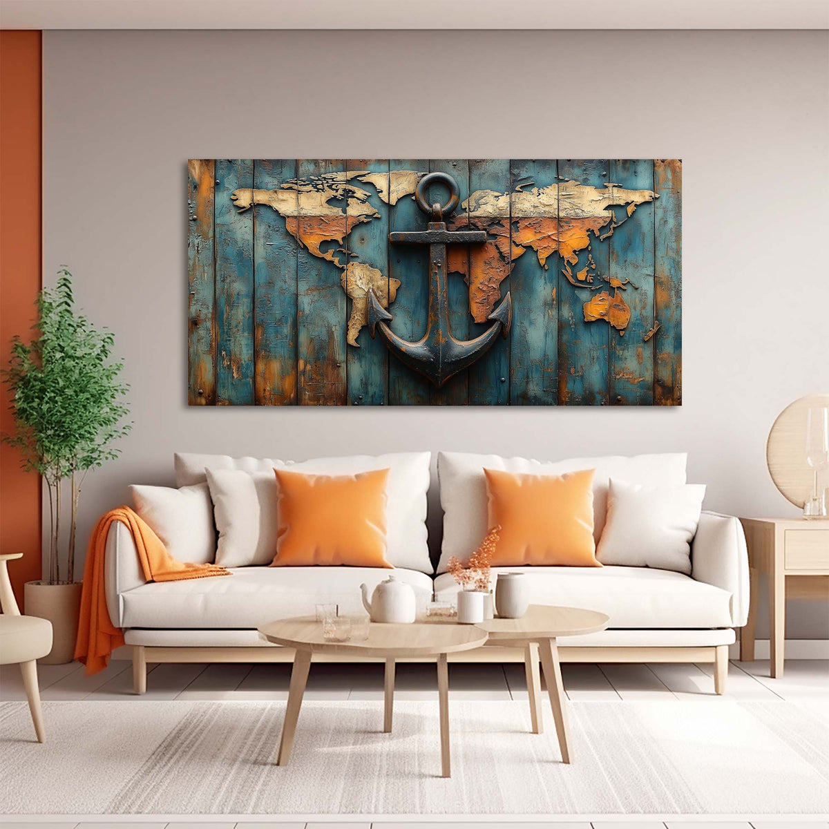 Black Nautical Maps Wall Art for Living Room Canvas Painting Prints Artwork Family Bedroom Office Decor