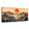 Navy Blue Oriental Nature Canvas Wall Art for Living Room Prints Artwork Bedroom Office Decor