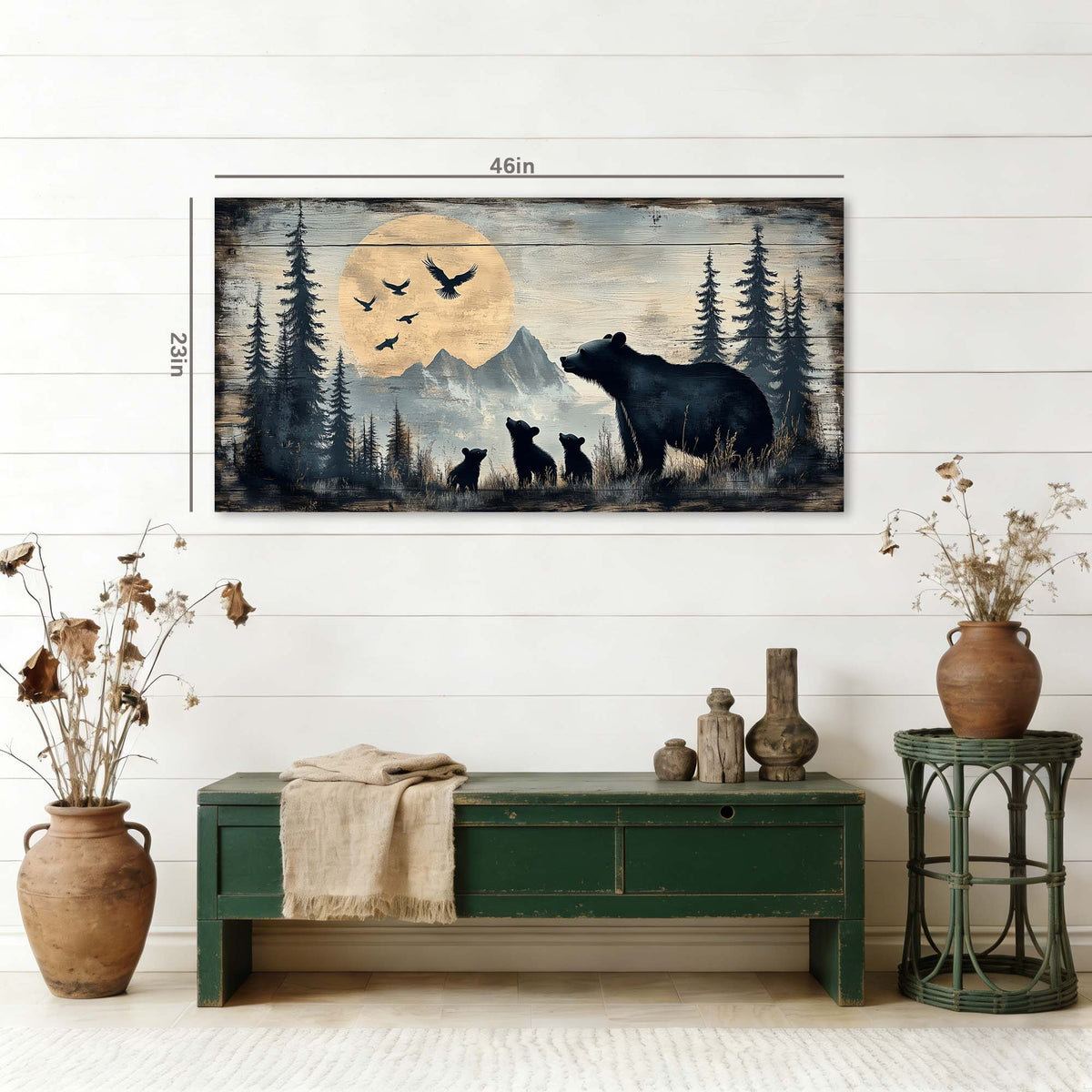 Navy Blue Wildlife Animals Wall Art Modern Canvas Painting Prints Artwork Office Hallway Bedroom Living Room Decor