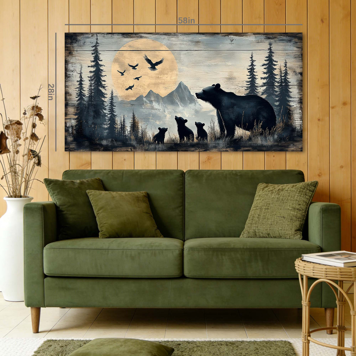 Navy Blue Wildlife Animals Wall Art Modern Canvas Painting Prints Artwork Office Hallway Bedroom Living Room Decor