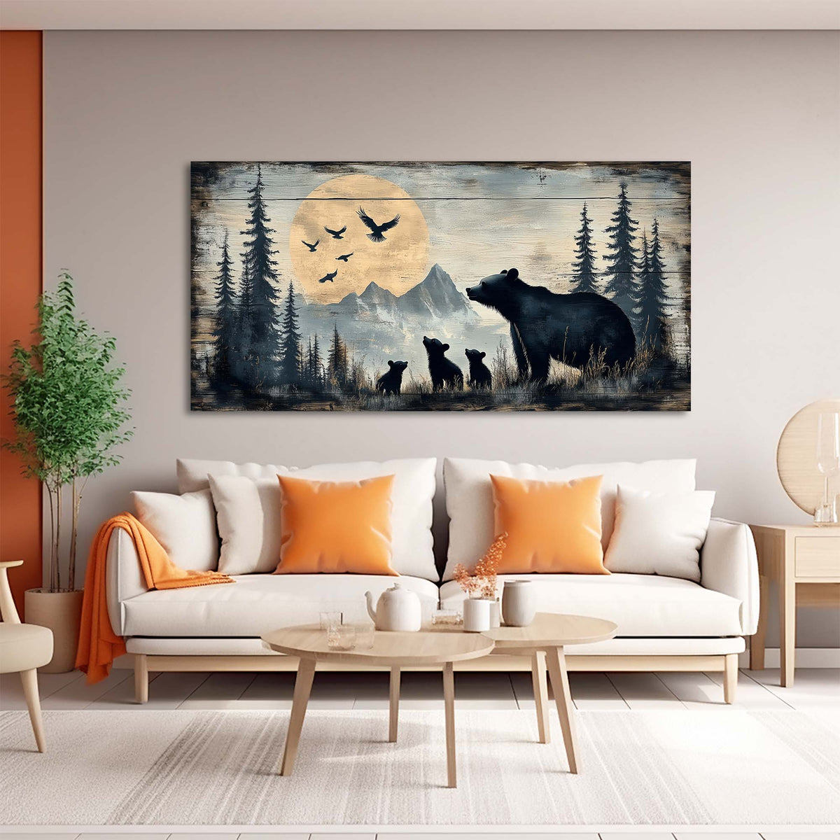 Navy Blue Wildlife Animals Wall Art Modern Canvas Painting Prints Artwork Office Hallway Bedroom Living Room Decor