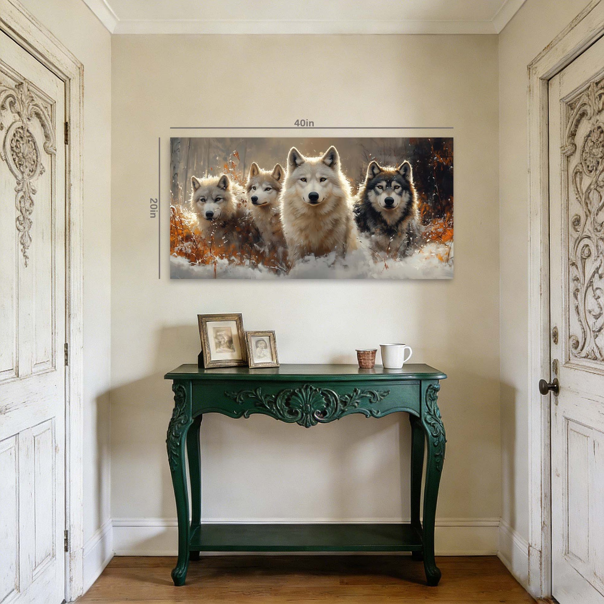 Navy Blue Animals Wall Art for Living Room Canvas Painting Prints Art Deco Artwork Office Bedroom Decor