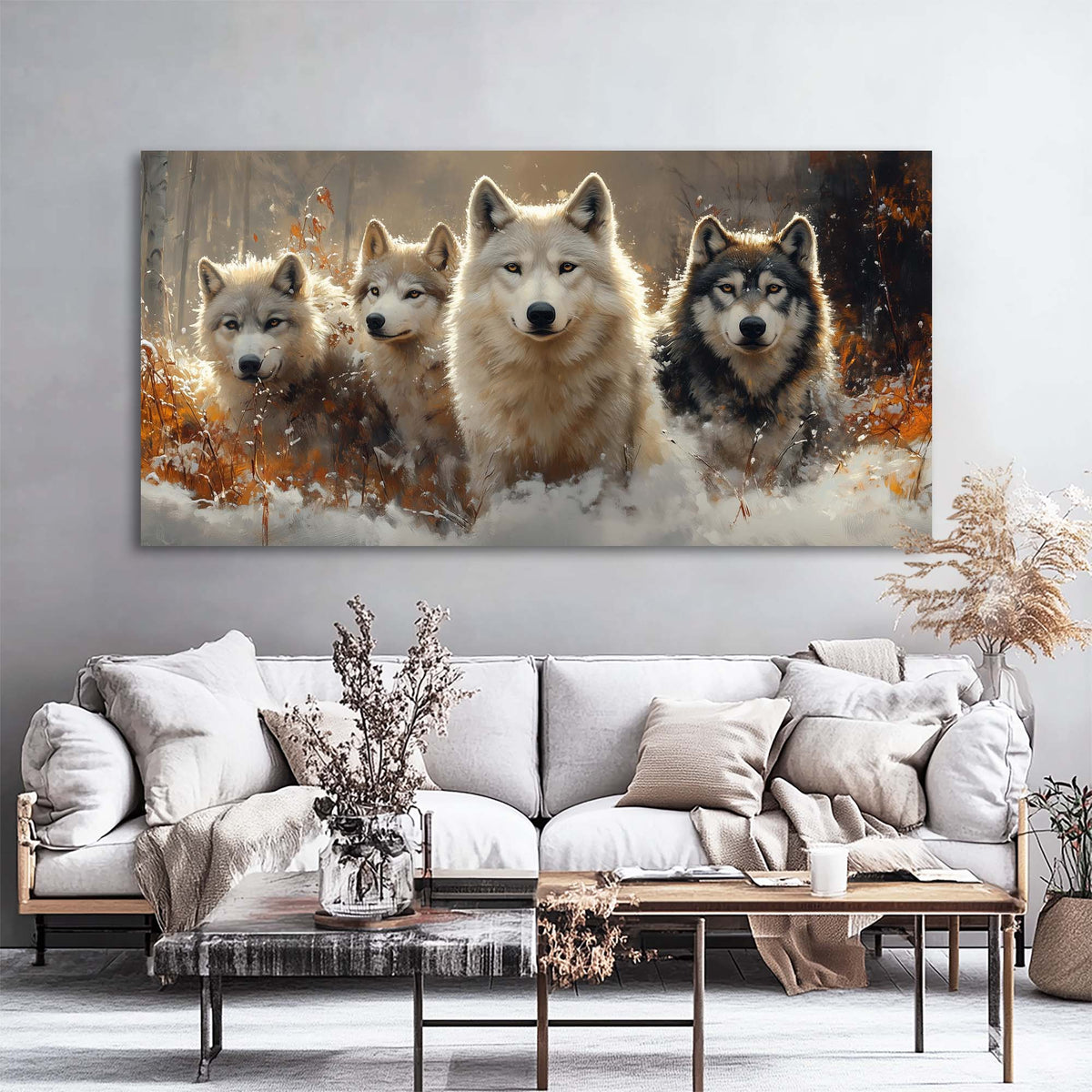 Navy Blue Animals Wall Art for Living Room Canvas Painting Prints Art Deco Artwork Office Bedroom Decor