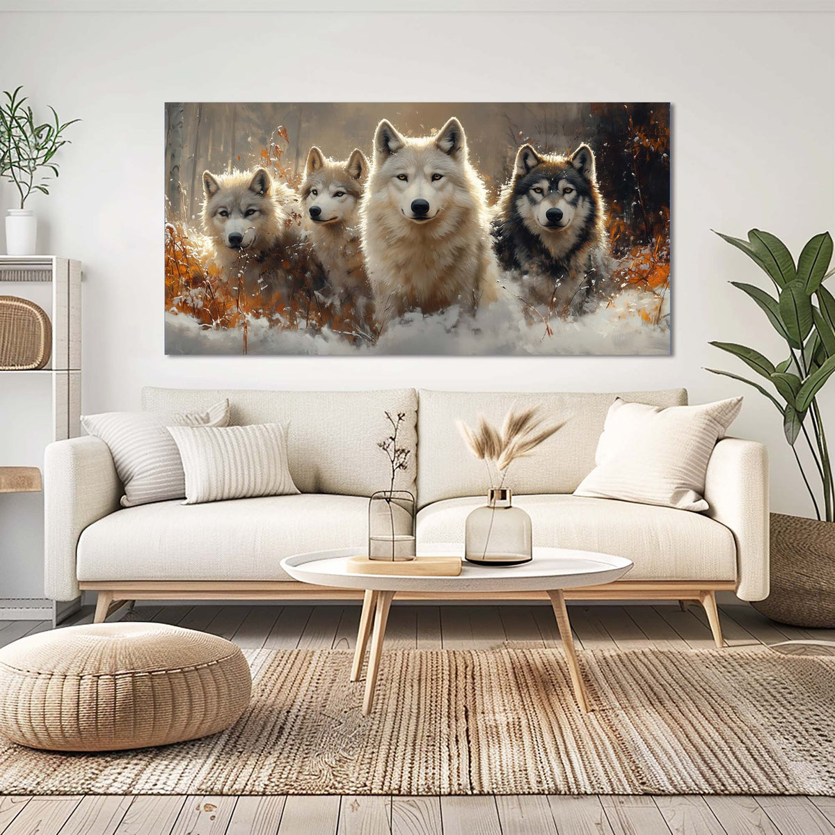 Navy Blue Animals Wall Art for Living Room Canvas Painting Prints Art Deco Artwork Office Bedroom Decor