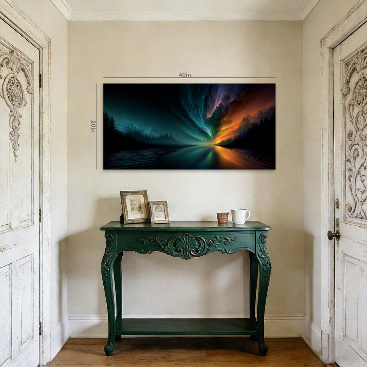 Navy Blue Fantasy Abstract Wall Art Art Deco Painting Prints Canvas Artwork Living Room Family Bedroom Office Decor