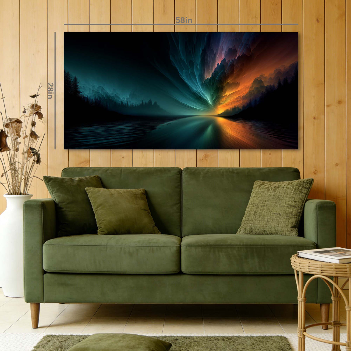 Navy Blue Fantasy Abstract Wall Art Art Deco Painting Prints Canvas Artwork Living Room Family Bedroom Office Decor